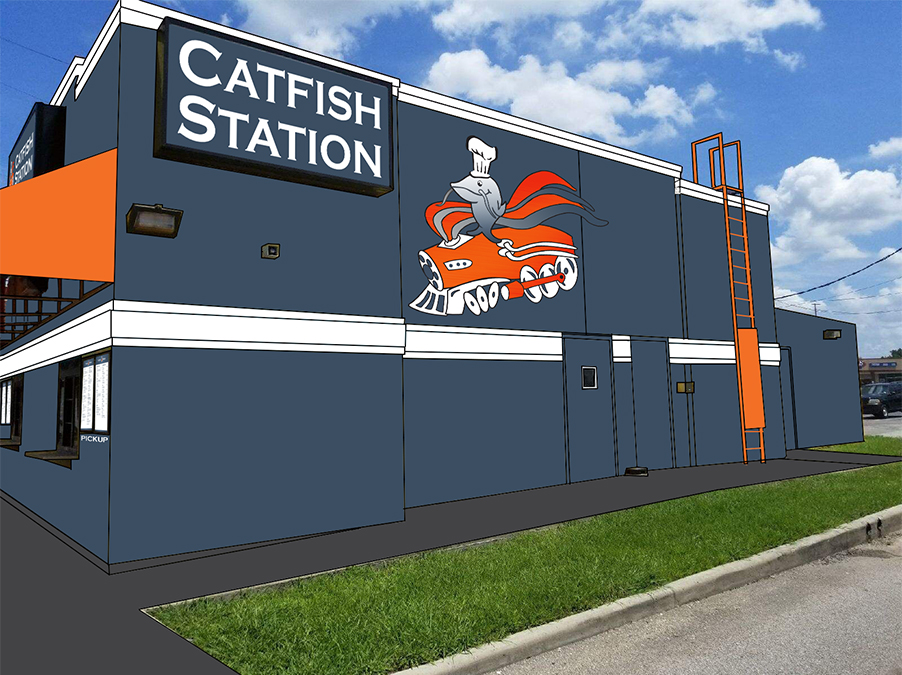 Catfish Station Exterior Branding