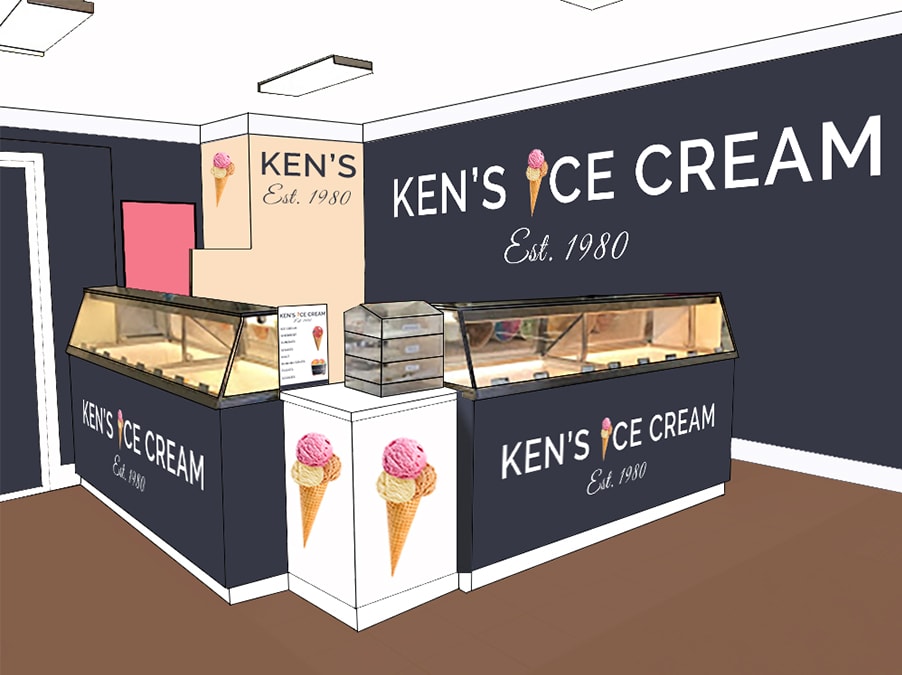 Ken’s Ice Cream Interior Branding